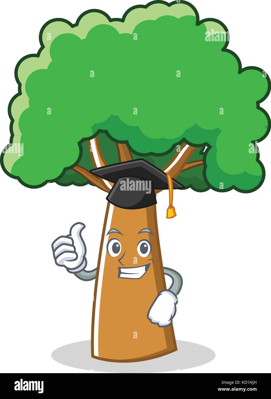 Graduation tree character cartoon style Stock Vector Image & Art - Alamy