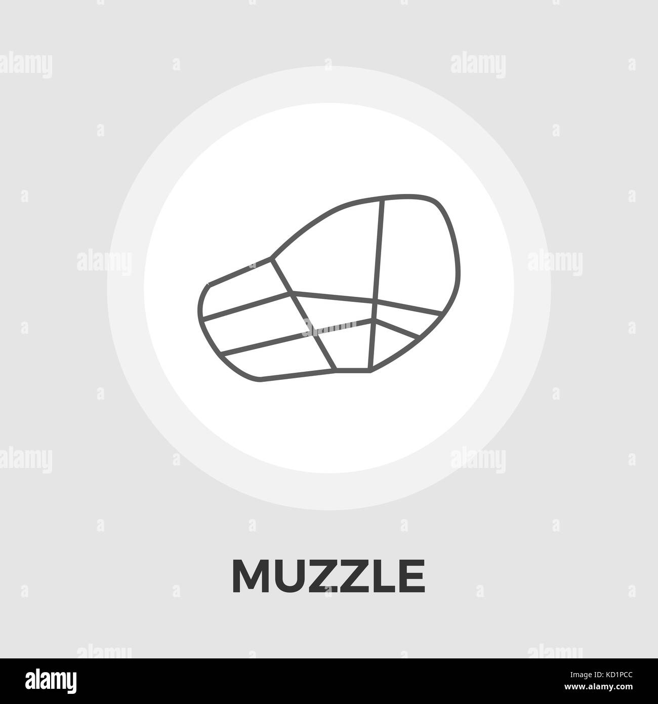 Muzzle icon vector. Flat icon isolated on the white background ...