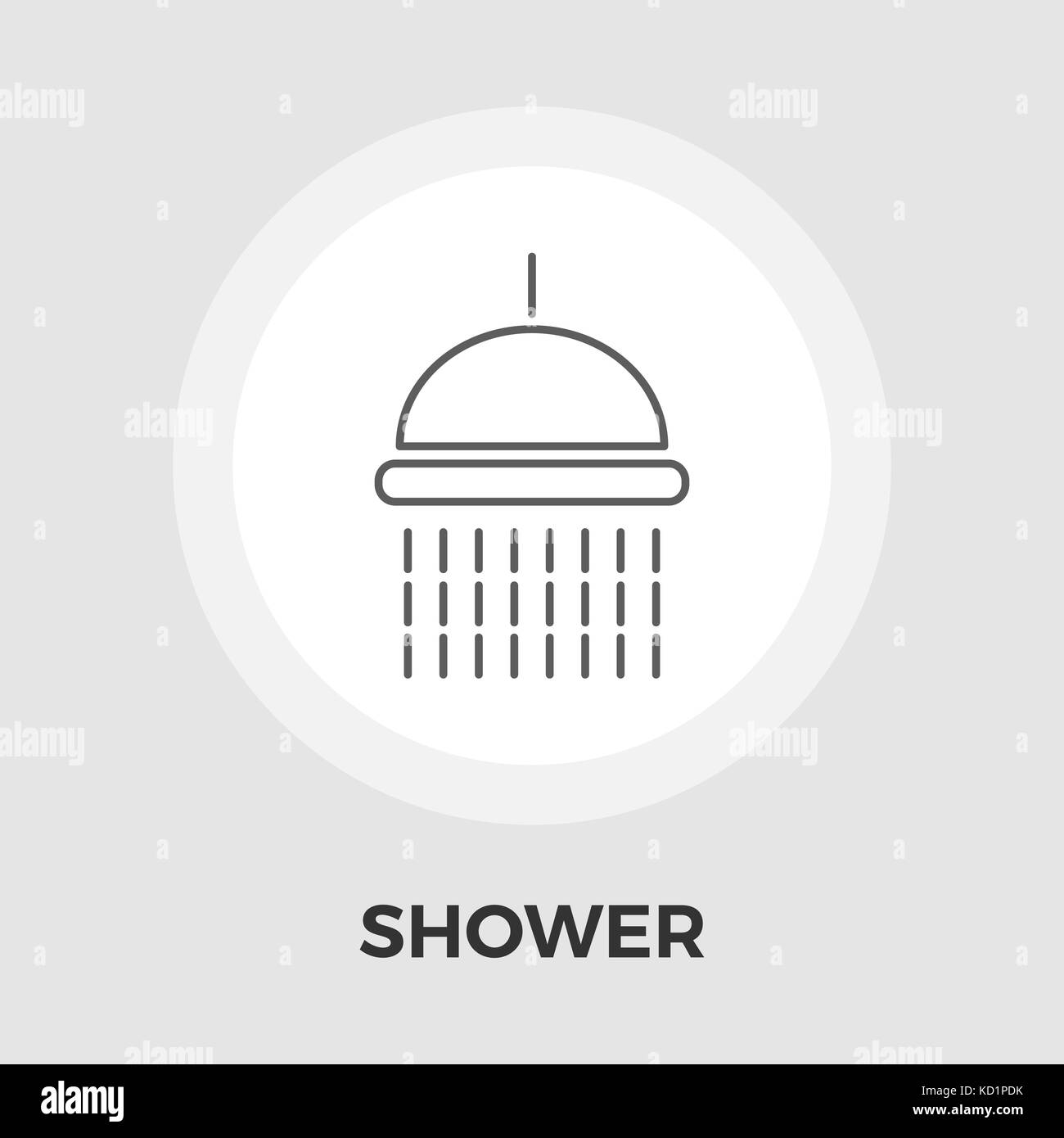 Shower icon vector. Flat icon isolated on the white background ...