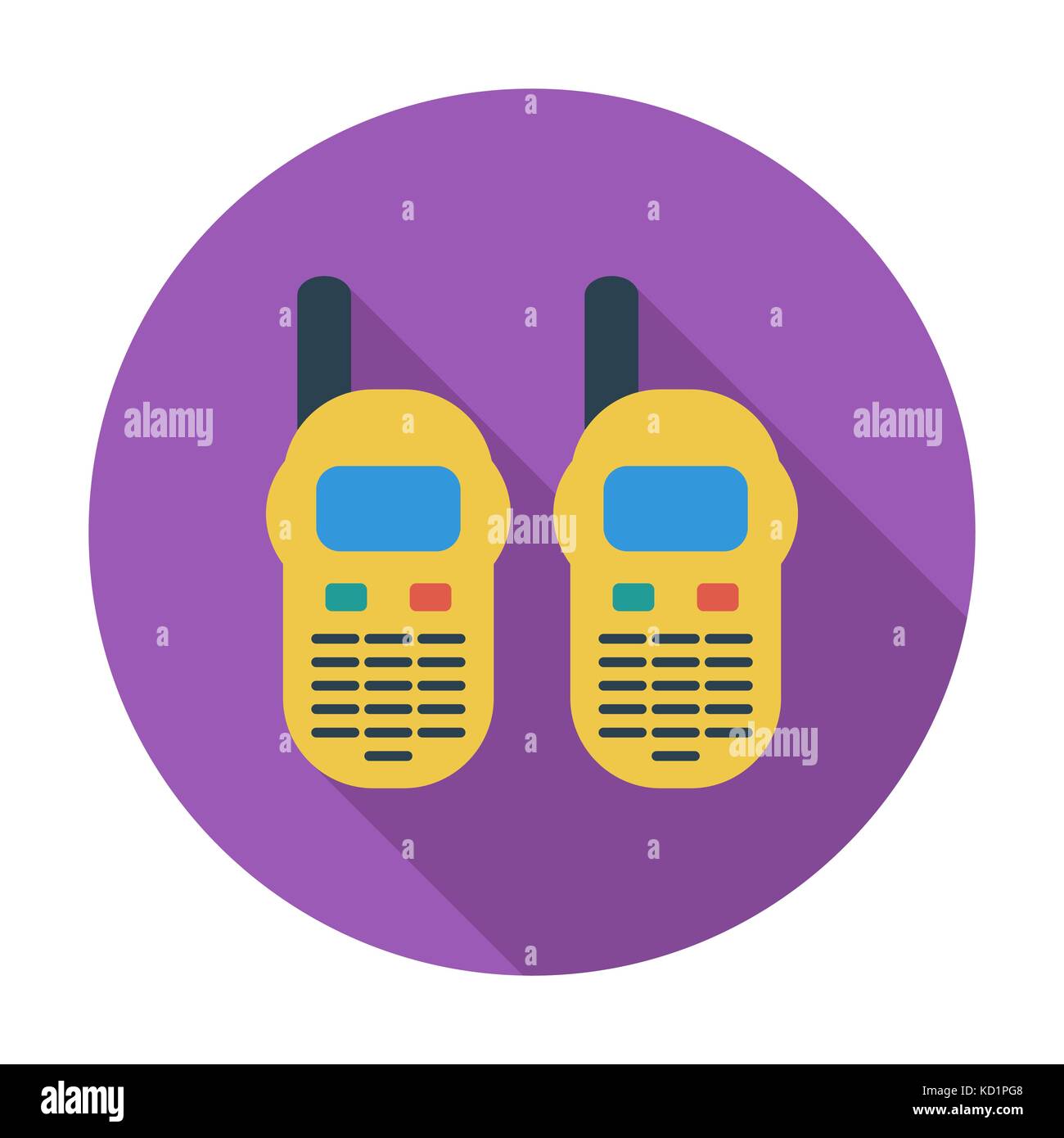 Portable radio. Flat vector icon for mobile and web applications ...