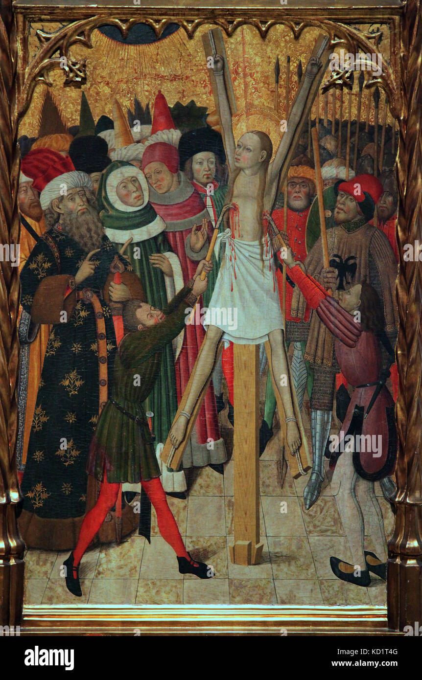 Martiri de sant eulalia by Bernat Martorell 1400-1452 - Stock Image