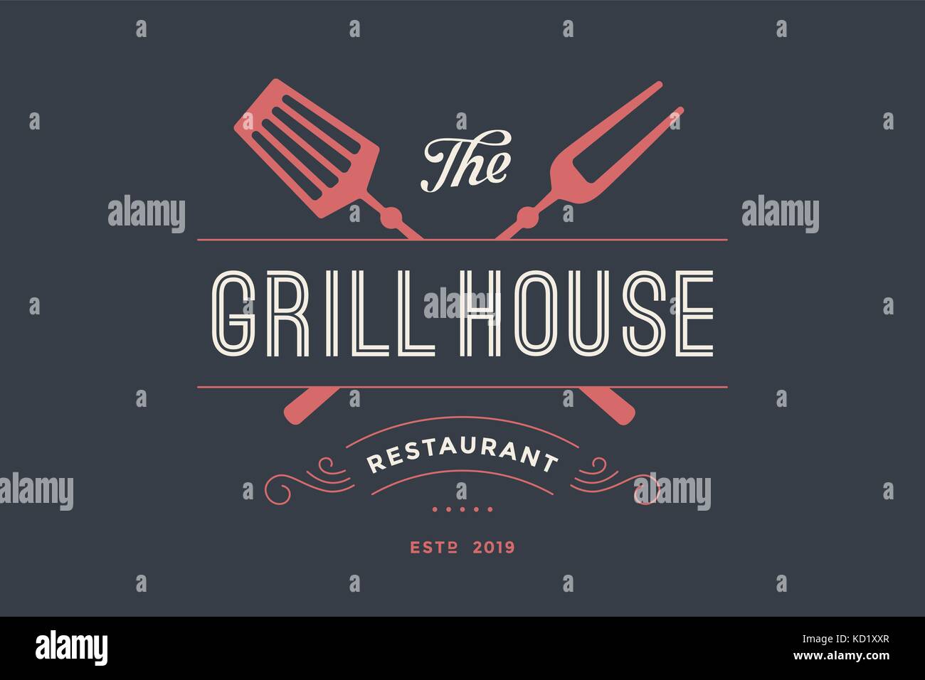 Bi tag på sightseeing Marvel Logo of Grill House restaurant Stock Vector Image & Art - Alamy