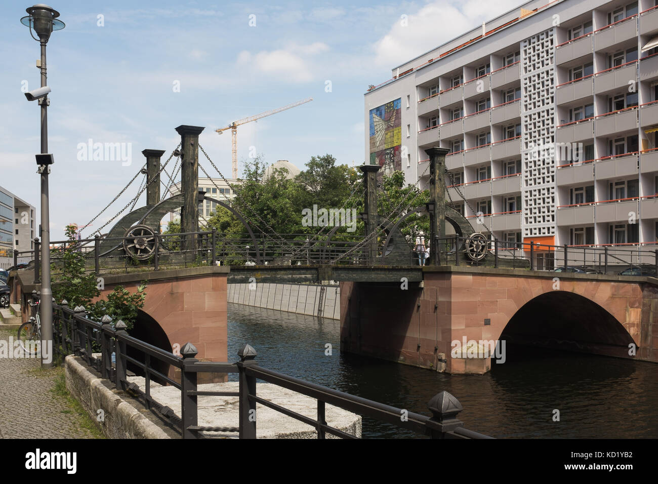 BERLIN, 28th JUNE The Jungfern Bridge (German Jungfernbrücke, the