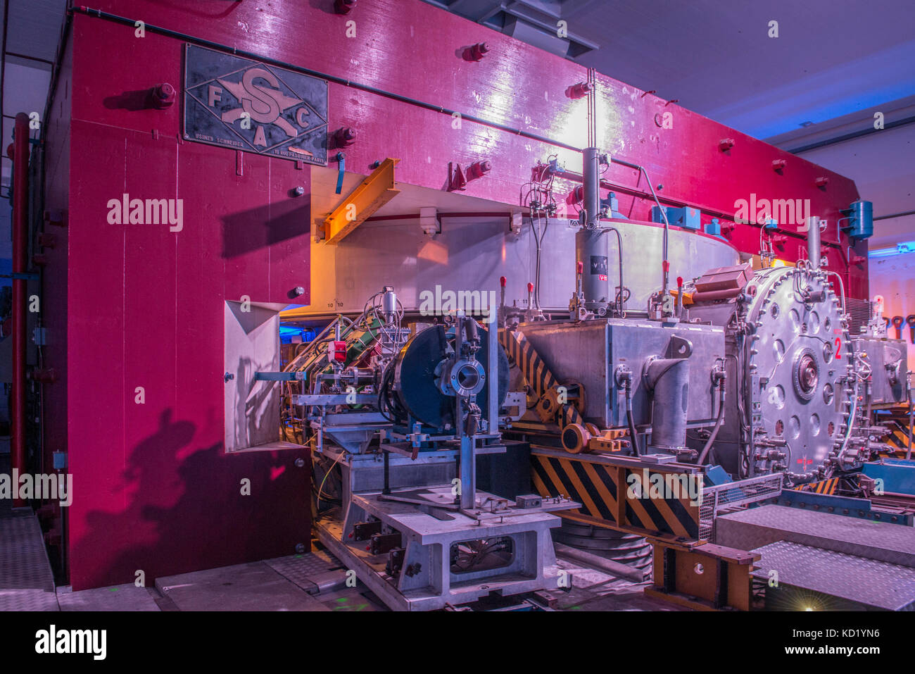 The 600 MeV Synchrocyclotron, built in 1957, was CERN’s first accelerator,  Meyrin, Switzerland Stock Photo