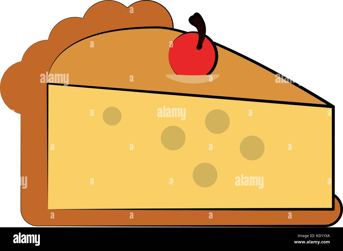 pie with cherry pastry icon image Stock Vector Image & Art - Alamy