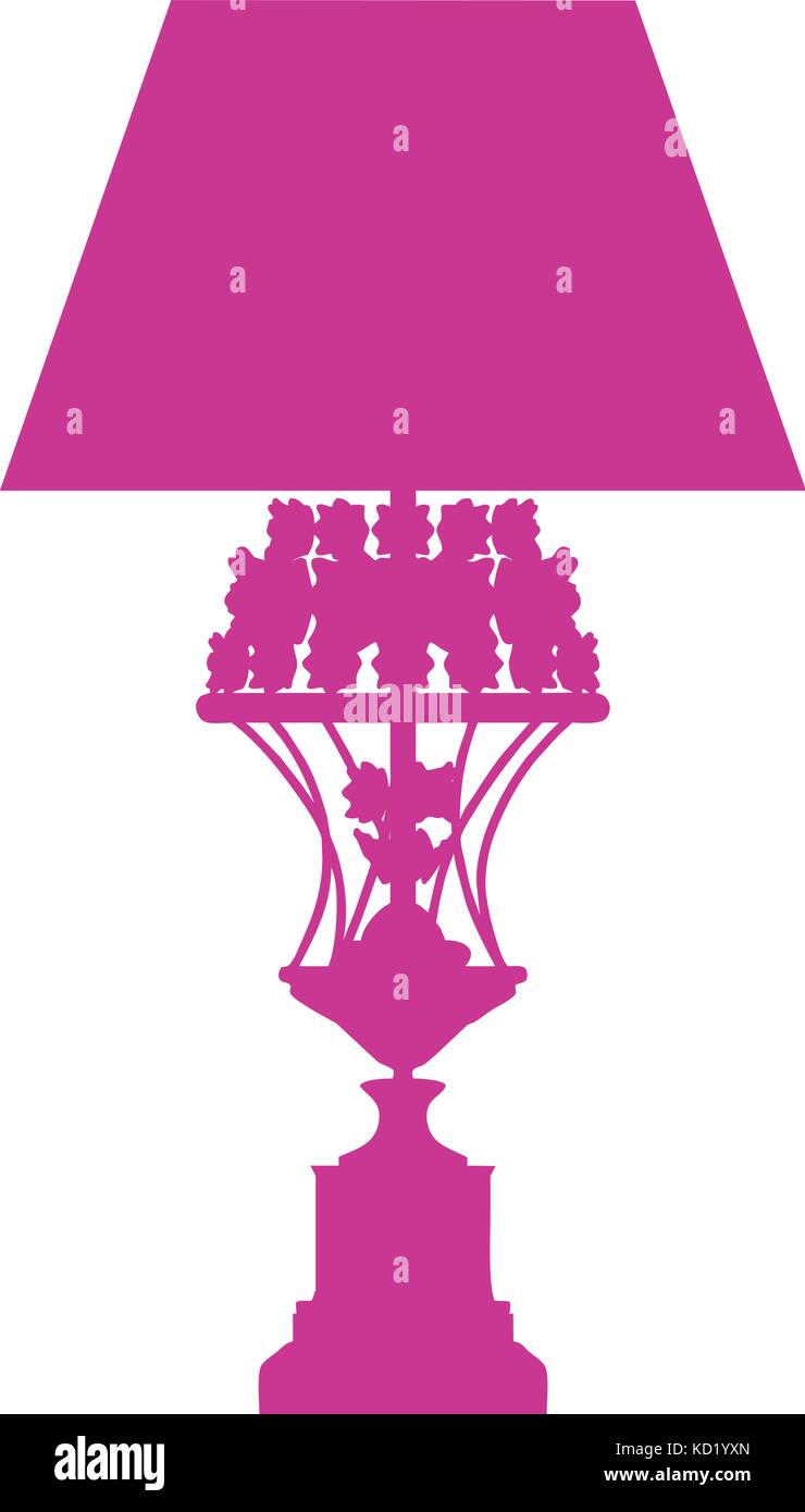 Silhouette of luxury desk lamp Stock Vector Image & Art - Alamy