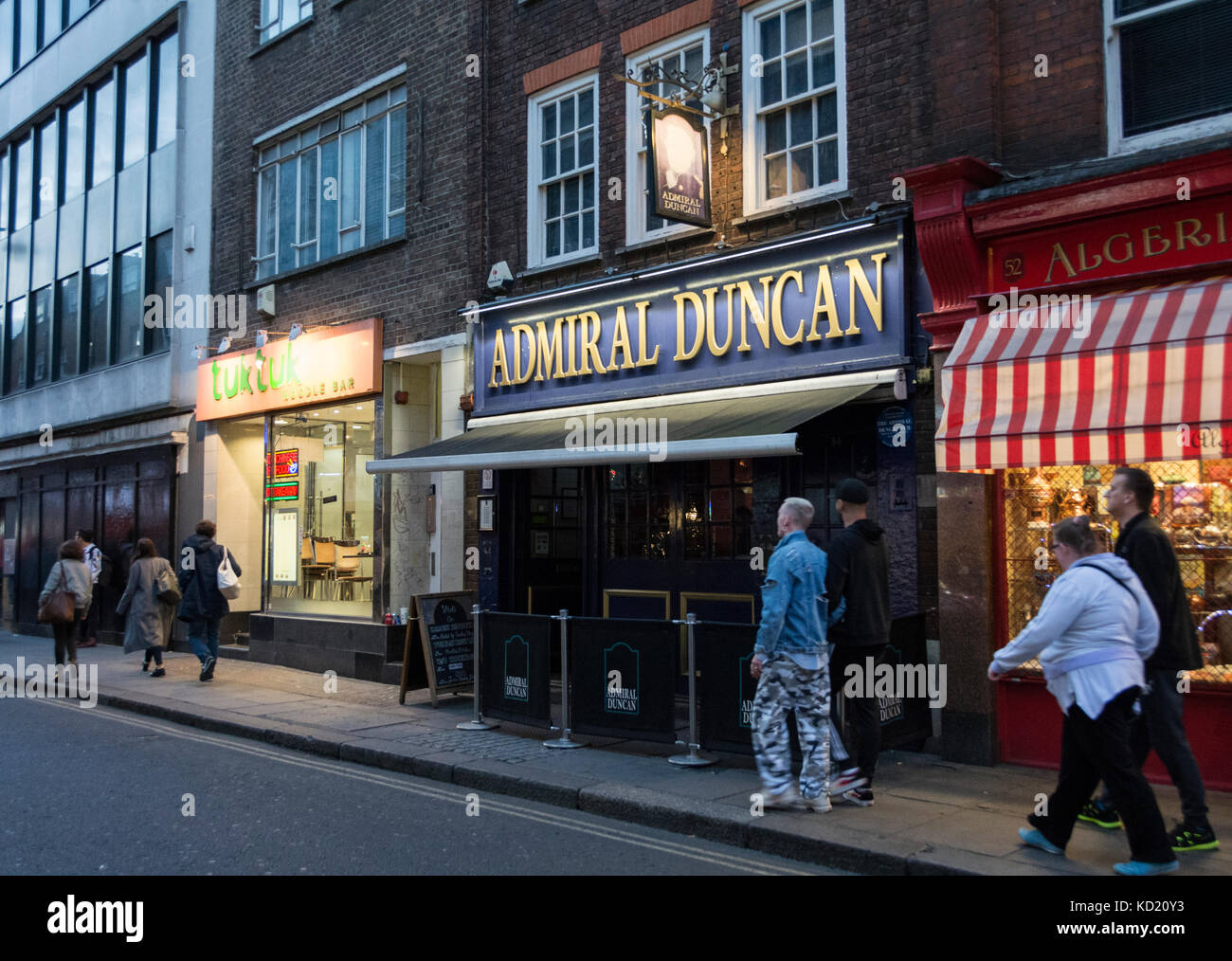The famous Admiral Duncan gay pub on Old Compton Street, Soho, LOndon, UK Stock Photo