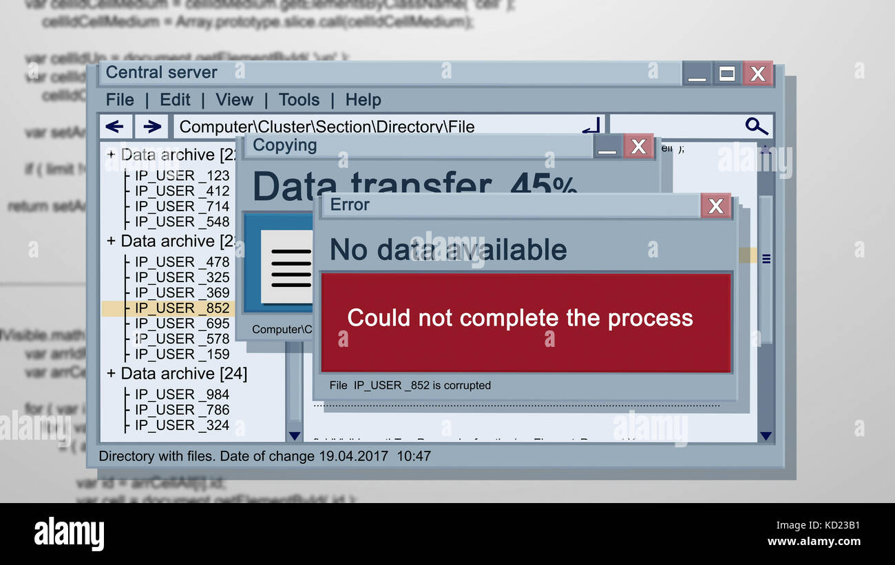 Window Breakdown Error Original 3d rendering of an abstract windows error illustration of a ...