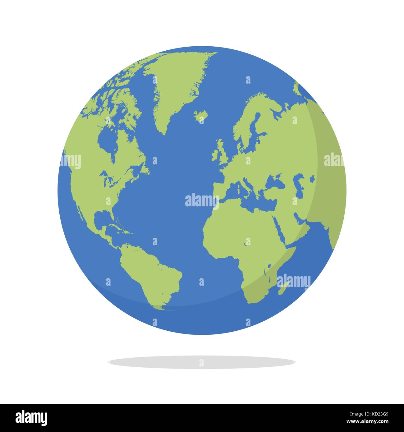 Earth globe on white background. Vector illustration Stock Vector