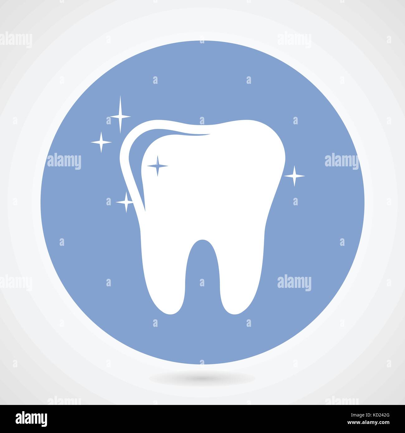 Sparkling tooth icon - dentistry symbol Stock Vector