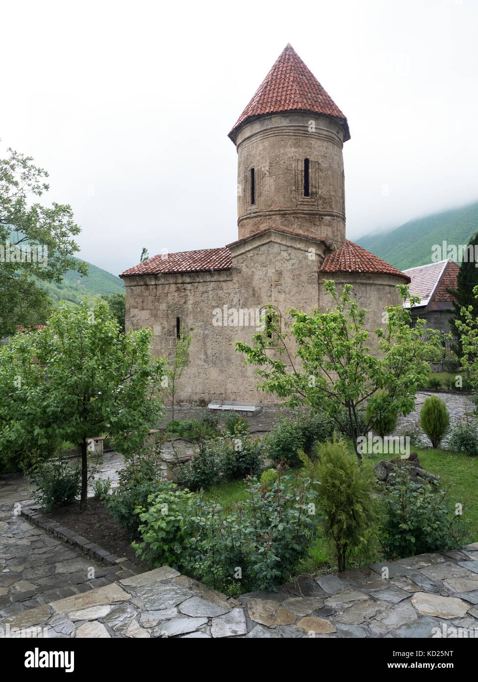 The Church of Kish is an inactive 13th century Caucasian Albanian church located in the village of Kiş, northern Azerbaijan Stock Photo