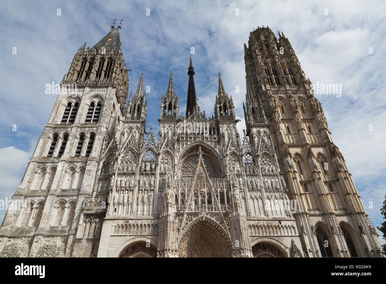 Cathédrale primatiale Notre-Dame de l'Assomption de Rouen, Normandy, France Stock Photo