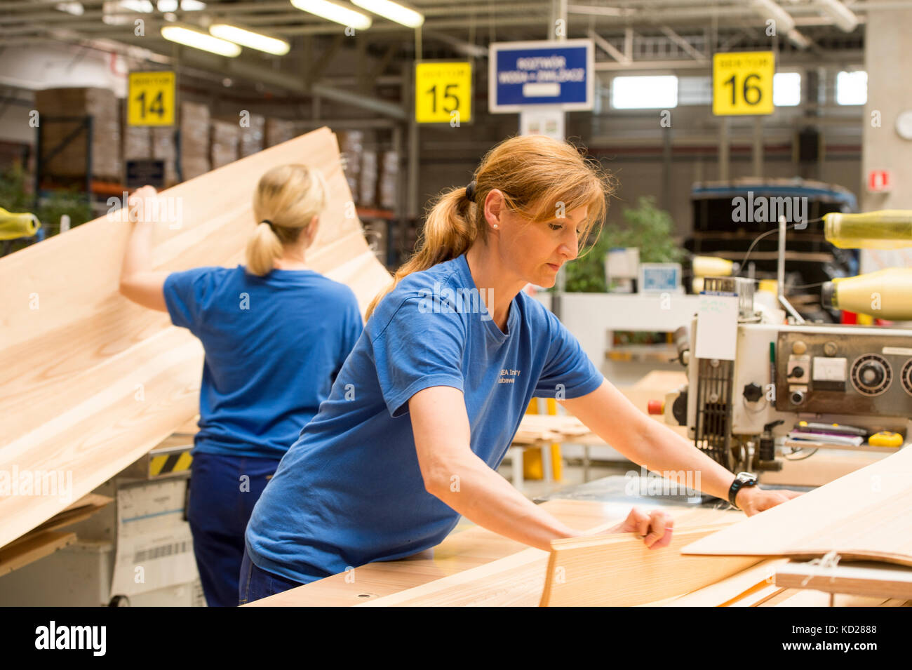 female workers ikea poland Stock Photo