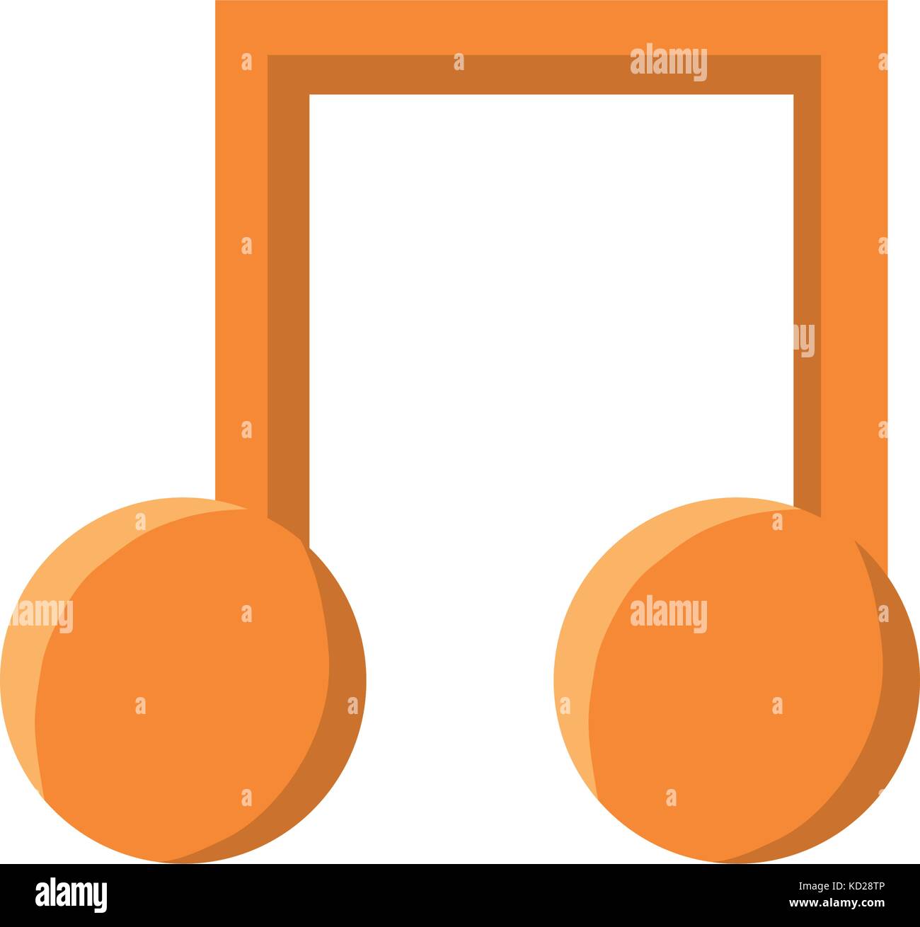 musical note icon over white background vector illustration Stock ...