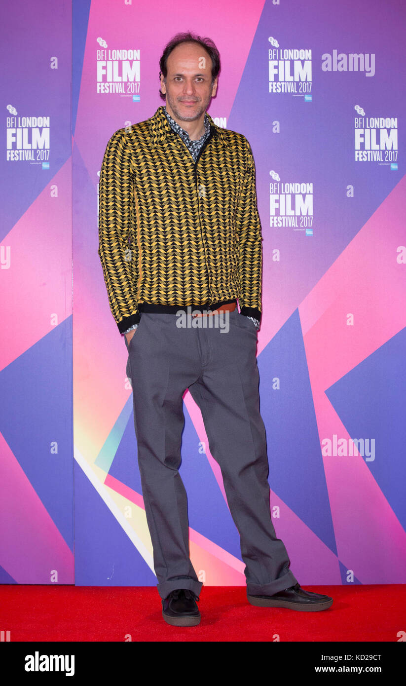 Director Luca Guadagnino attends a photocall before the press conference for Call Me By My Name, as part of the BFI London Film Festival, at The Screening Theatre, Mayfair Hotel, London. Stock Photo