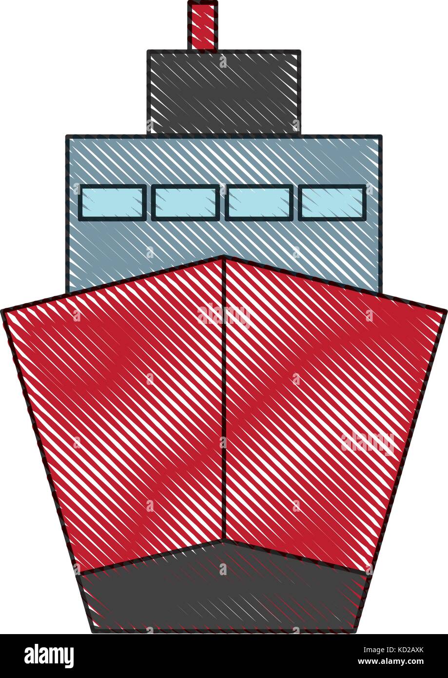 cargo ship icon over white background vector illustration Stock Vector ...