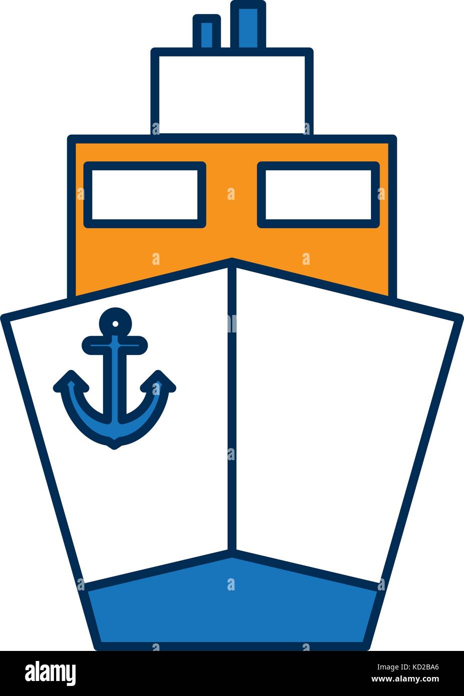 cargo ship icon over white background vector illustration Stock Vector ...