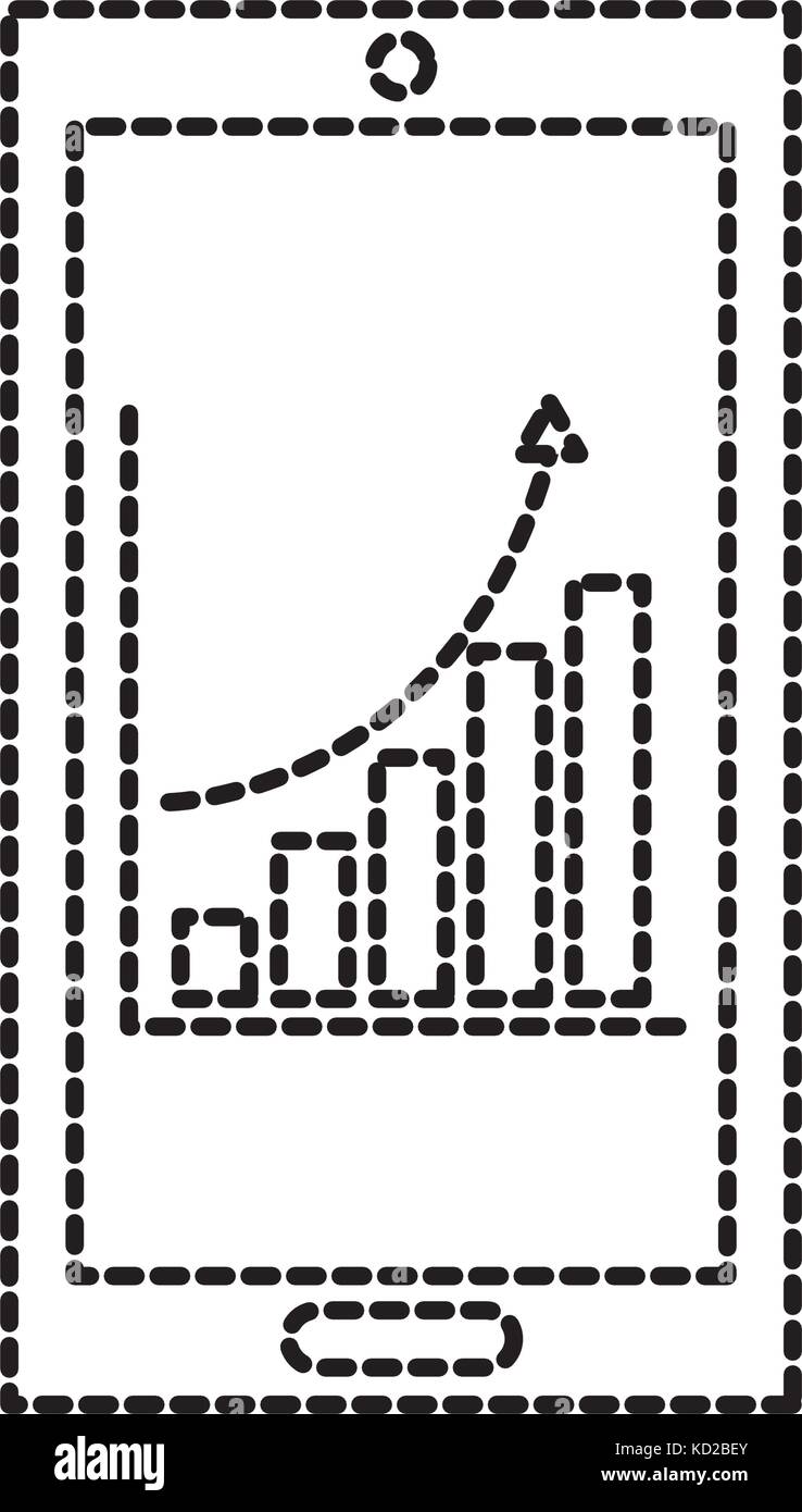 mobile phone technology finance chart arrow Stock Vector Image & Art ...