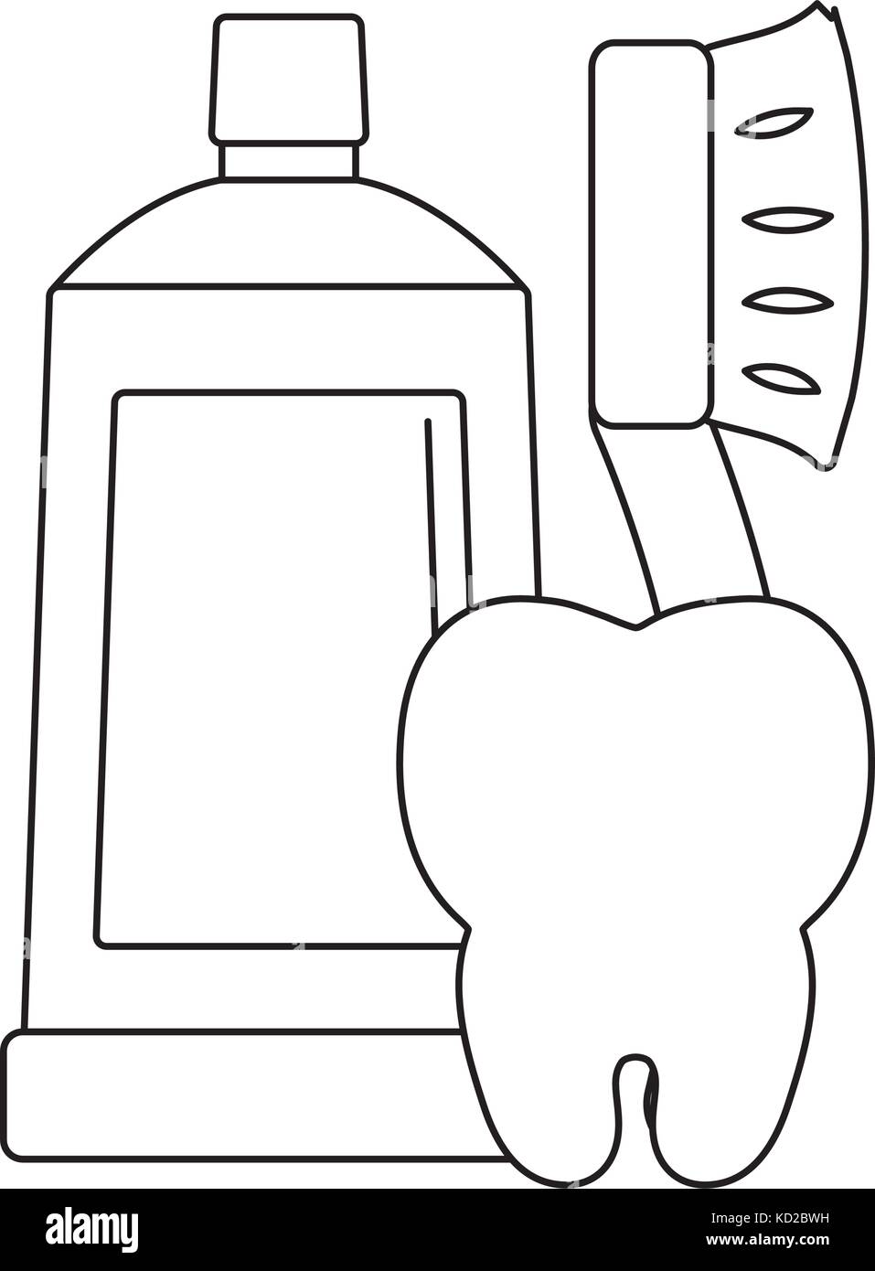 toothpaste and toothbrush icon over white background vector ...