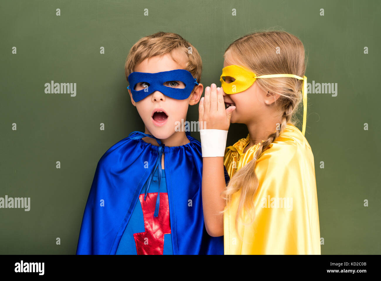 gossiping kids Stock Photo