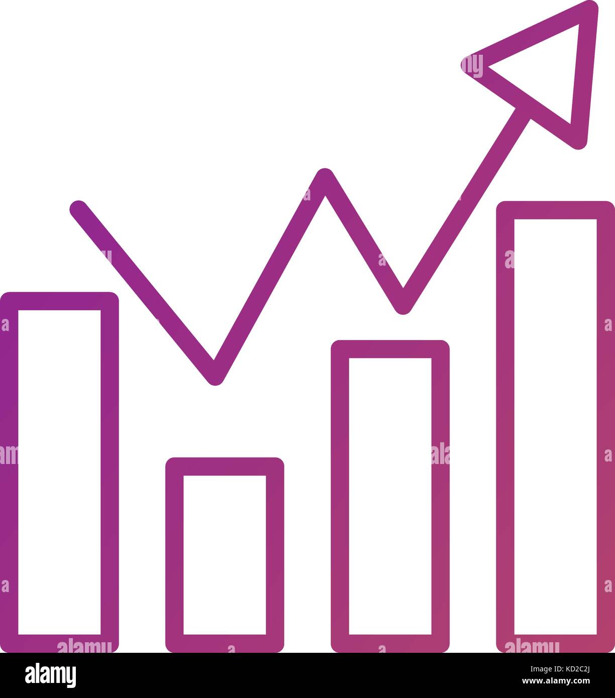 business finance chart bar graph arrow growth Stock Vector Image & Art ...