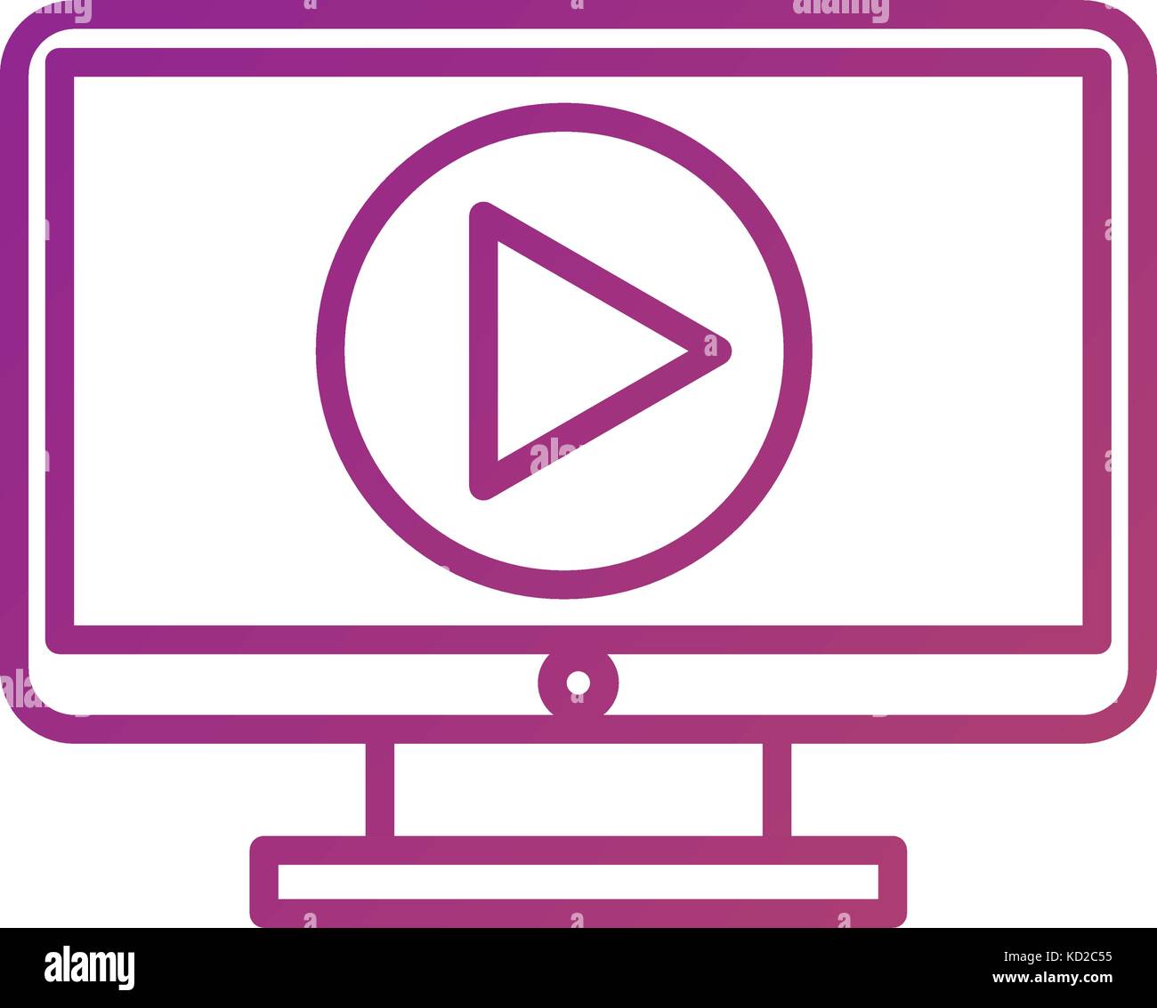 computer monitor technology movie video film media button Stock Vector ...