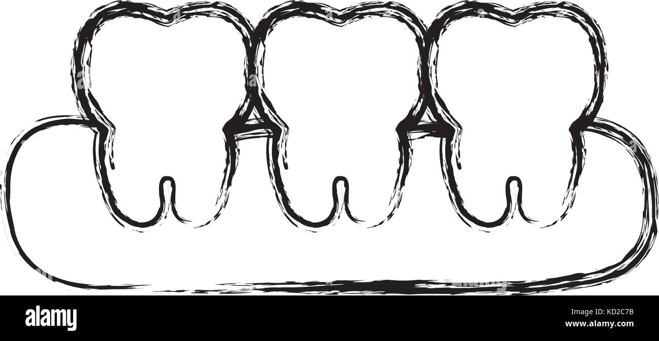 teeth icon over white background vector illustration Stock Vector Image ...