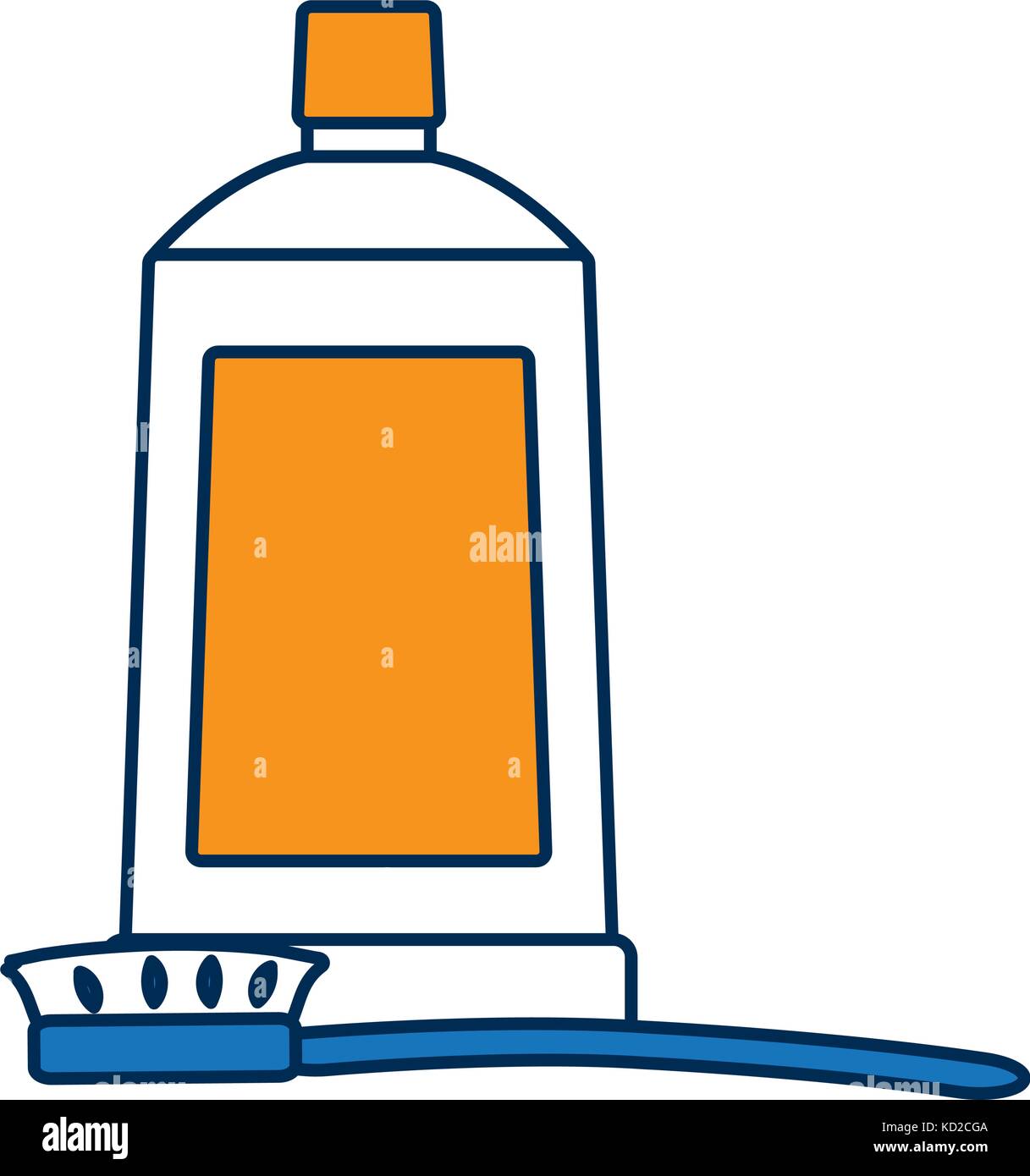 toothpaste and toothbrush icon over white background vector ...