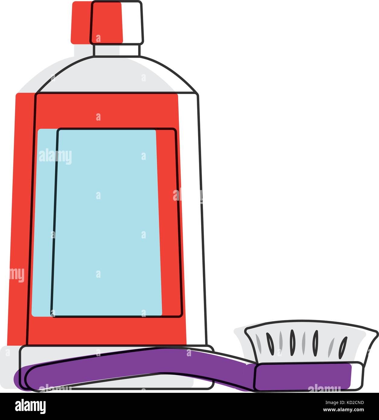 toothpaste and toothbrush icon over white background vector ...