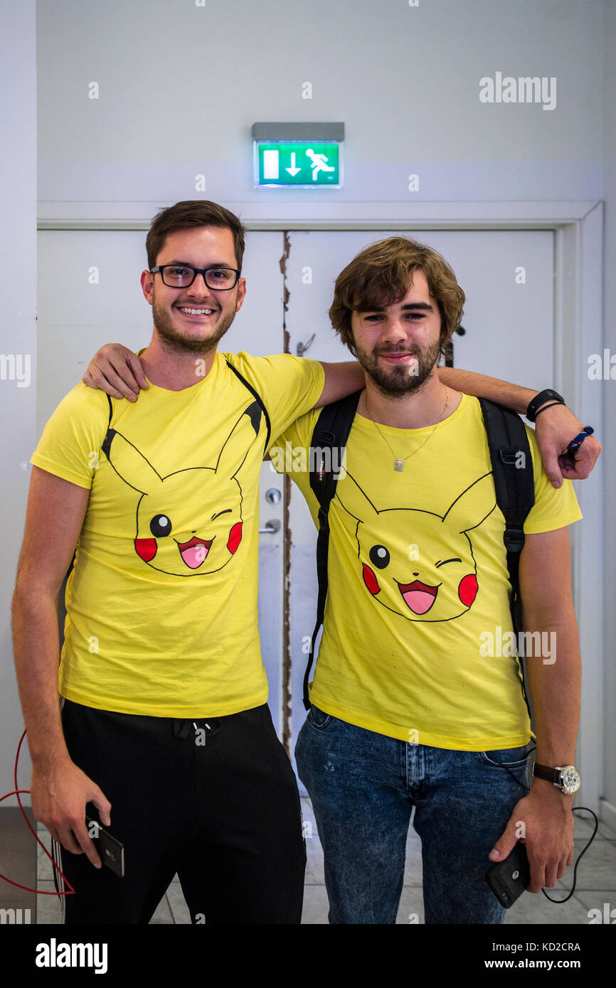 Denmark, Copenhagen October 7, 2017. People in all ages hunt Pokémons