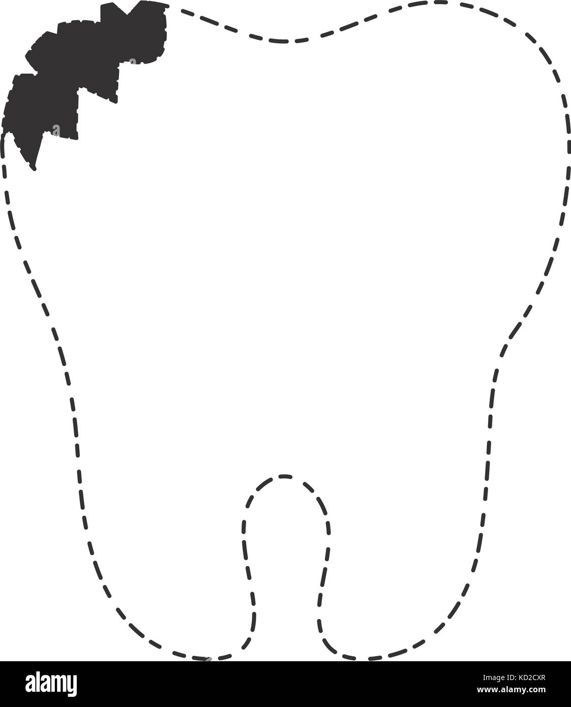 broken tooth icon over white background vector illustration Stock ...