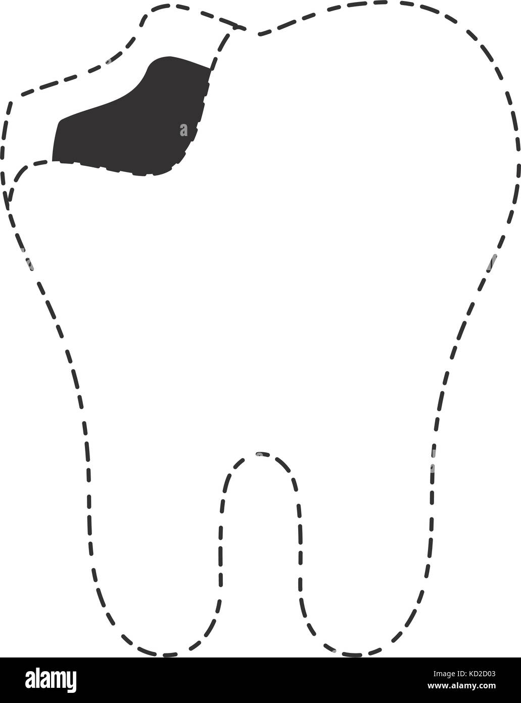 broken tooth icon over white background vector illustration Stock ...