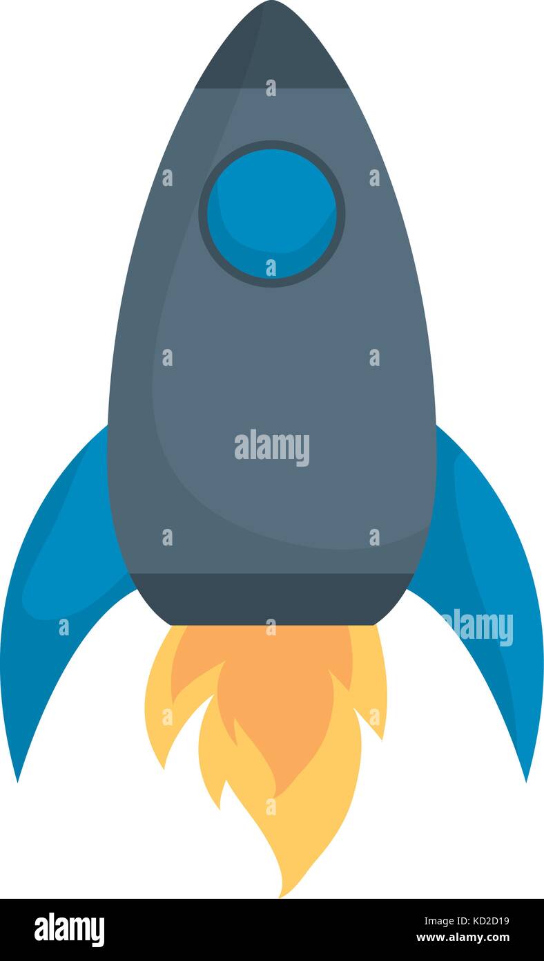 space rocket icon over white background vector illustration Stock ...