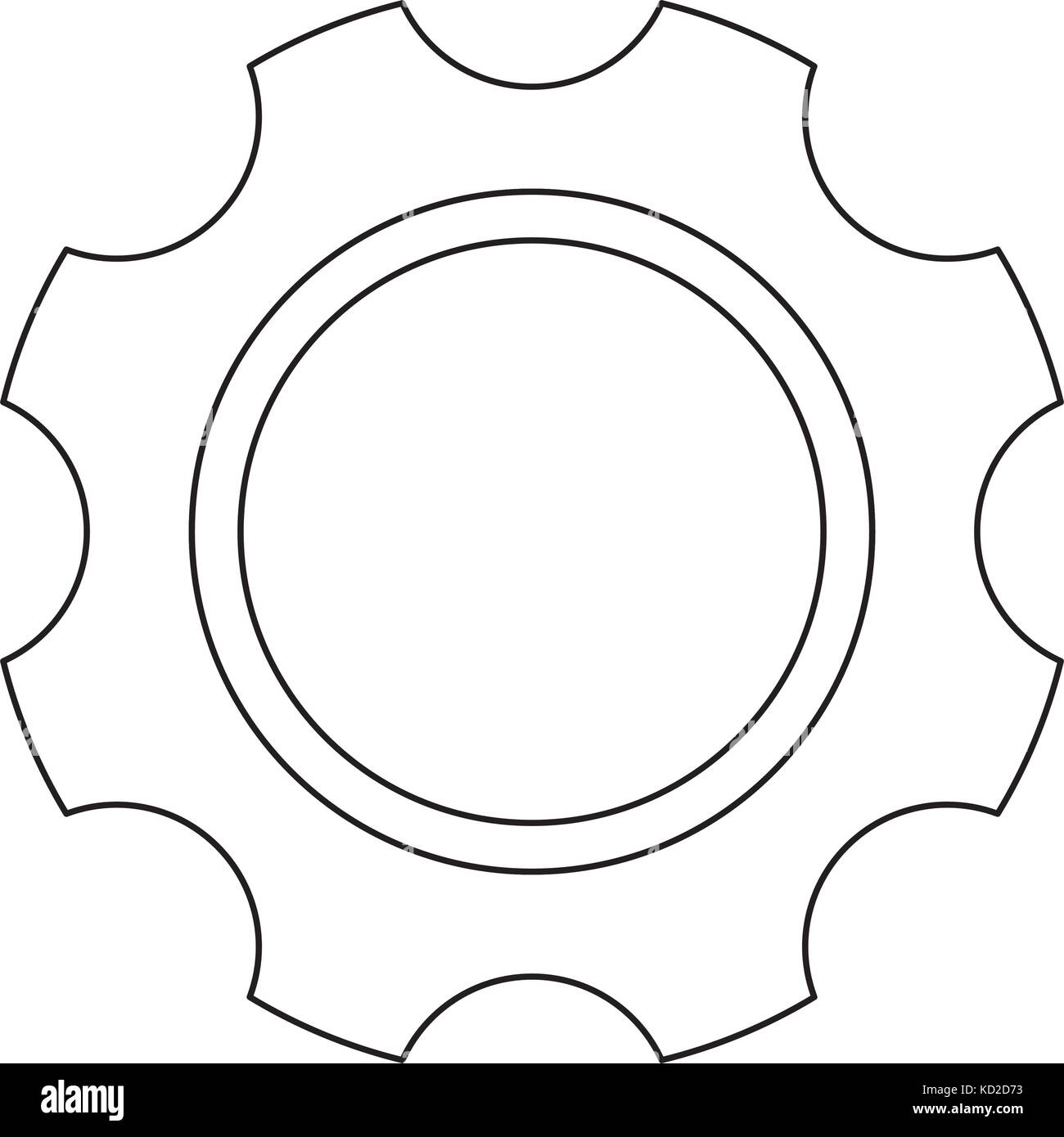 gear wheel icon over white background vector illustration Stock Vector ...