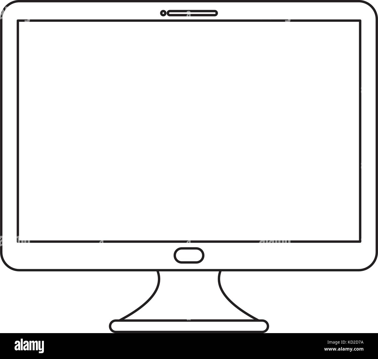 computer icon over white background vector illustration Stock Vector ...