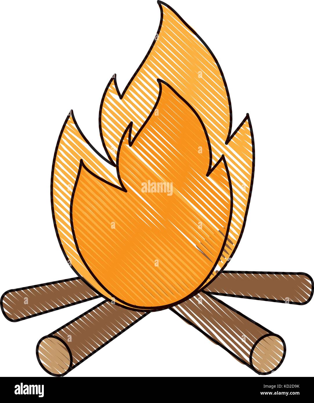 bonfire icon over white background vector illustration Stock Vector ...