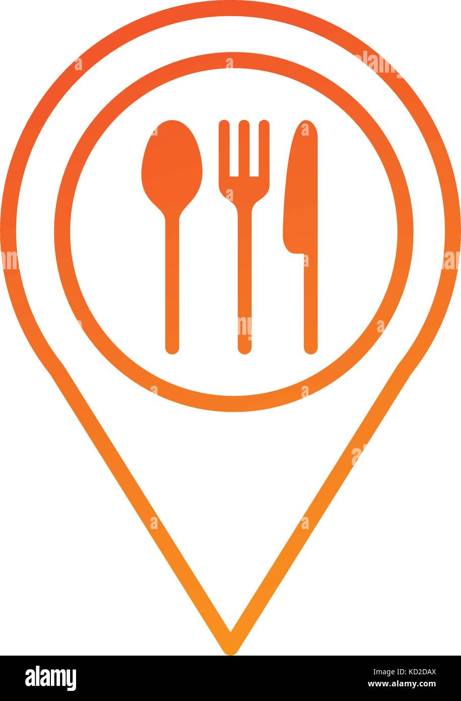 restaruant fork spoon knife pointer map location Stock Vector Image & Art Alamy
