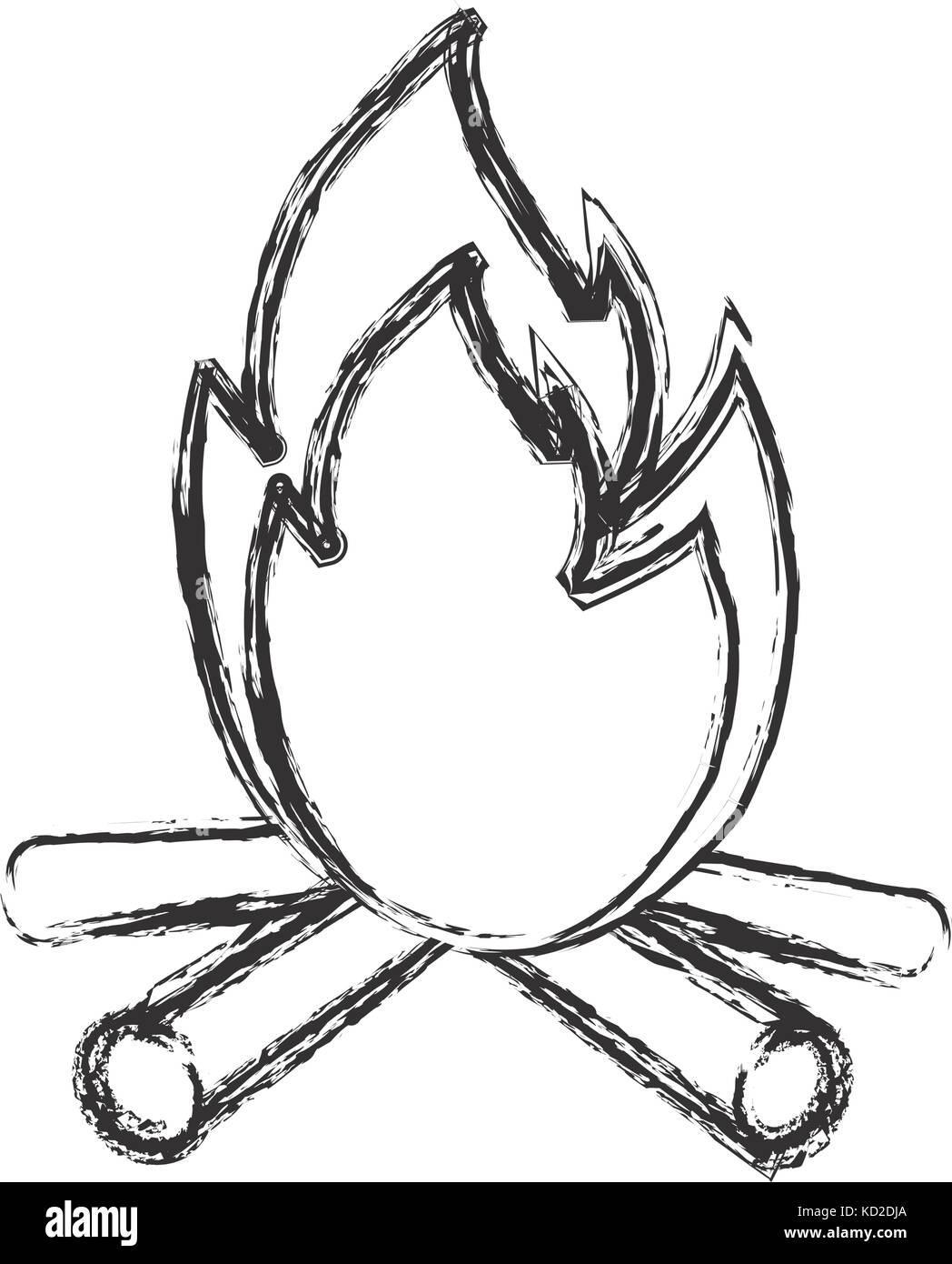 bonfire icon over white background vector illustration Stock Vector ...