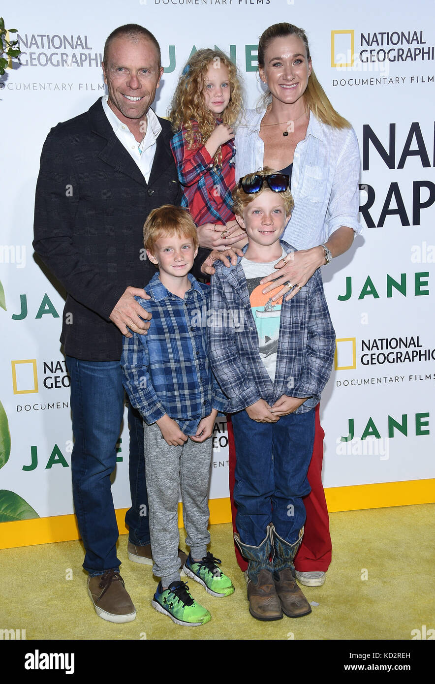 Hollywood California Usa 9th Oct 17 Kerri Walsh Jennings Casey Jennings Joseph Jennings Sundance Jennings And Scout Jennings Arrives For The Premiere Of The Film Jane At The Hollywood Bowl Credit Lisa