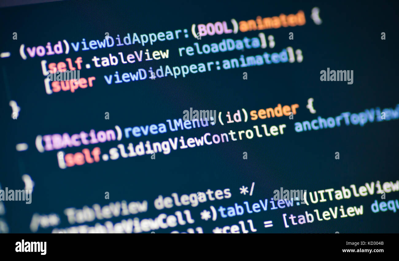 Computer code on the screen Stock Photo - Alamy