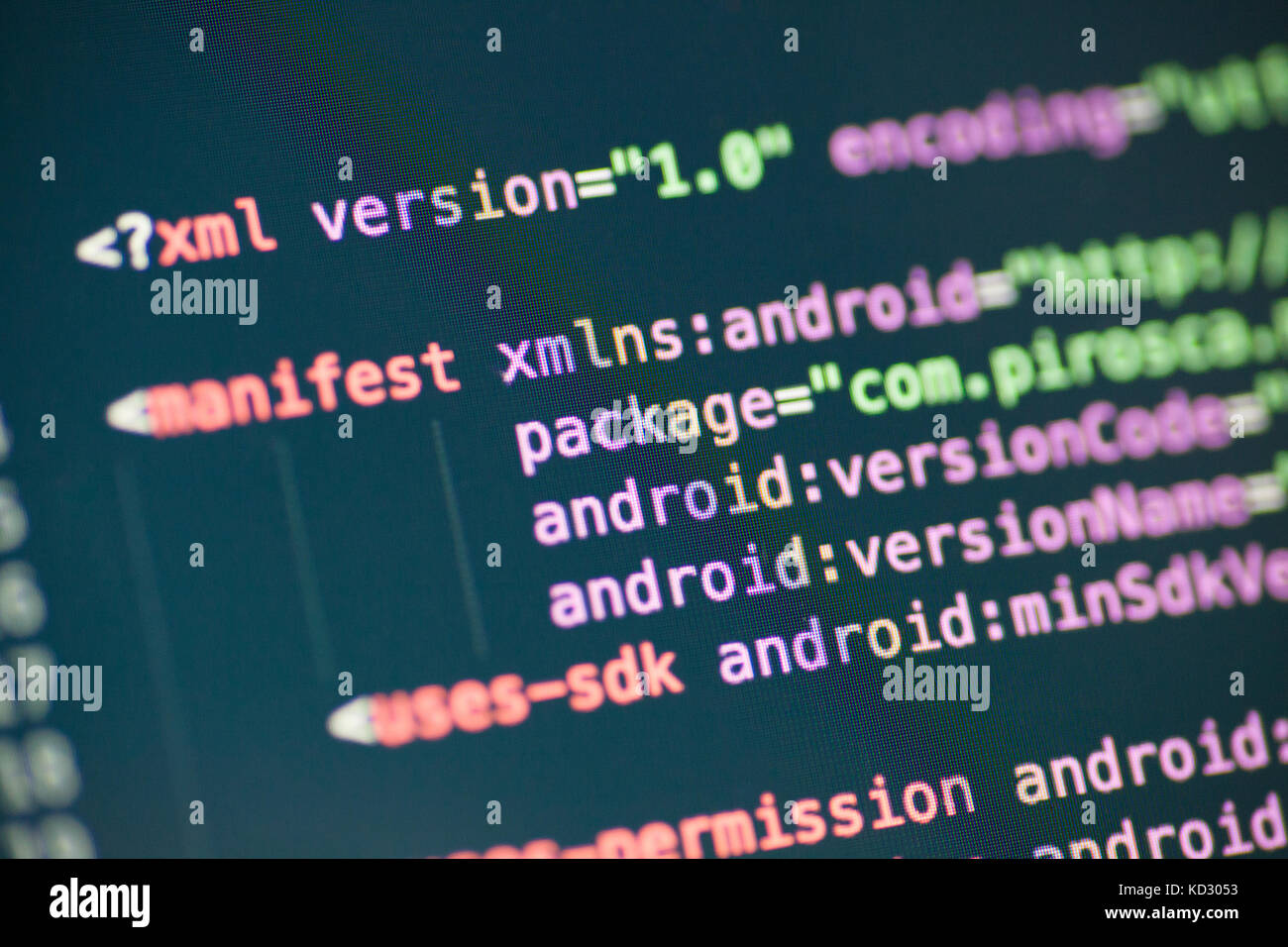 Computer code on the screen Stock Photo - Alamy