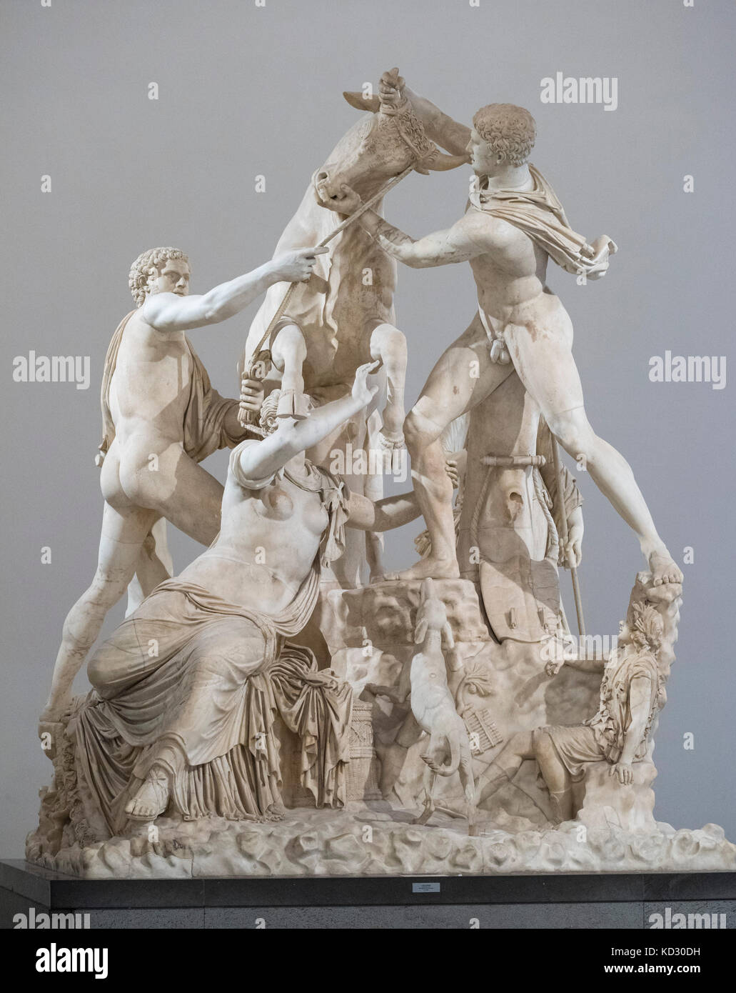 Naples. Italy. The Farnese Bull (2nd/3rd C A.D.), from the Terme di Caracalla. Museo Archeologico Nazionale di Napoli. National Archaeology Museum Stock Photo