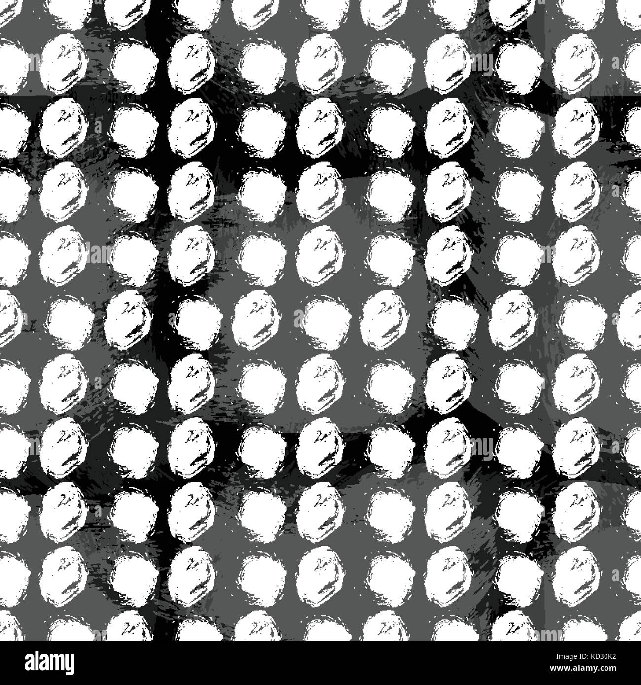 Seamless black and white pattern with circles Stock Vector Image & Art ...