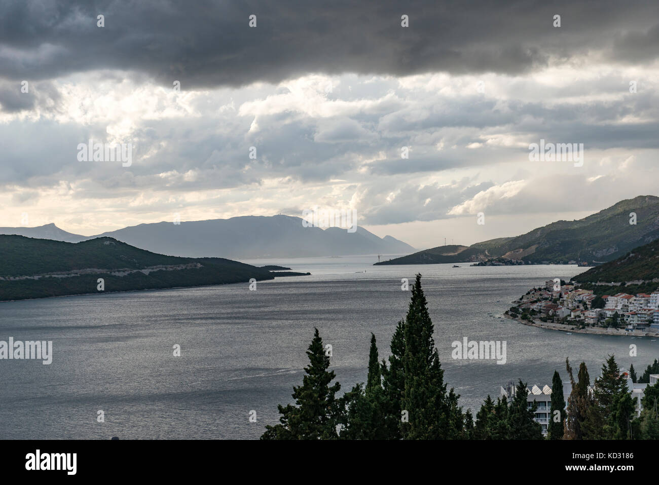 Neum town and Adriatic coastline Stock Photo