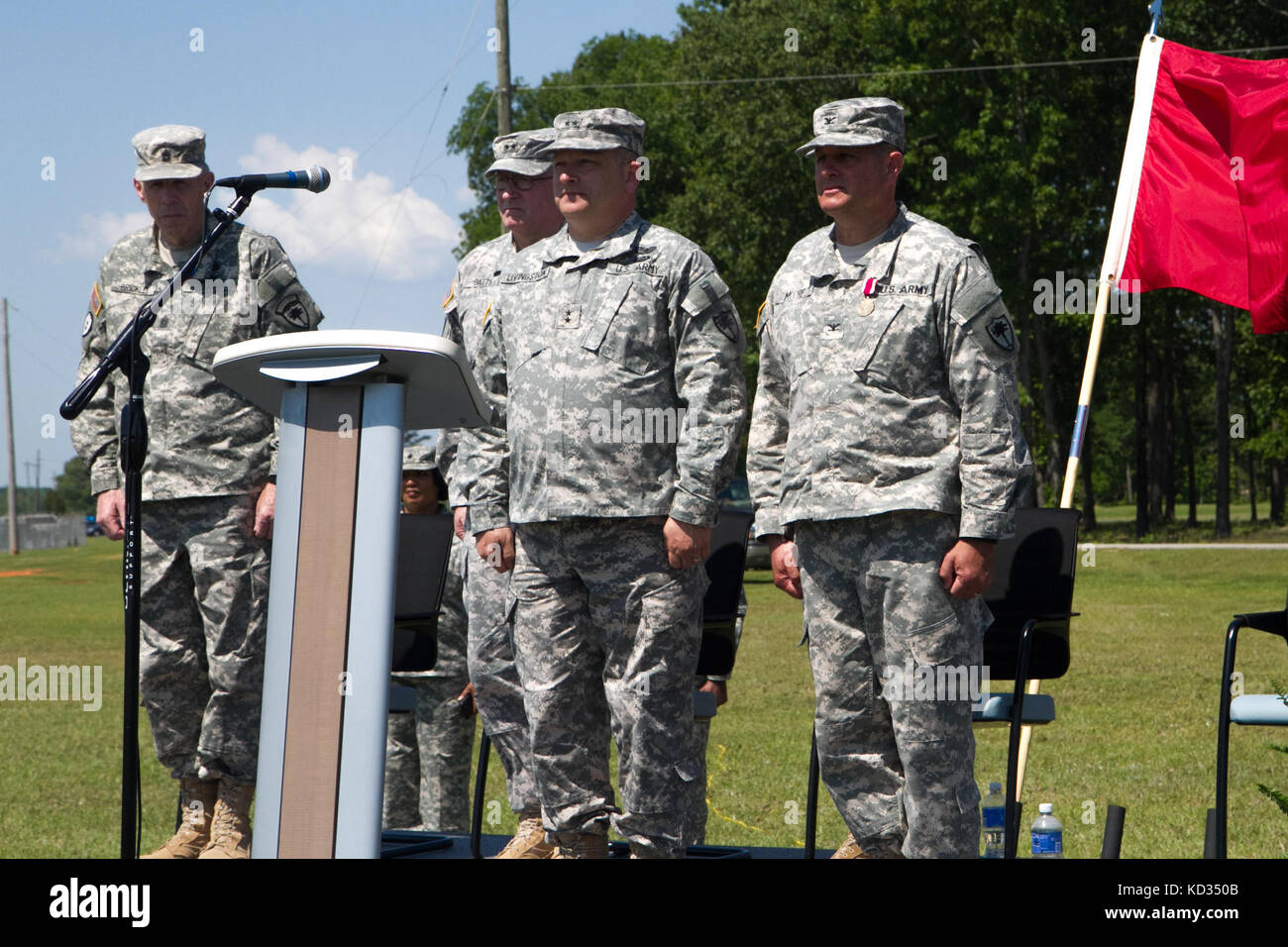 The official party, led by U.S. Army Maj. Gen. Robert E. Livingston, Jr ...