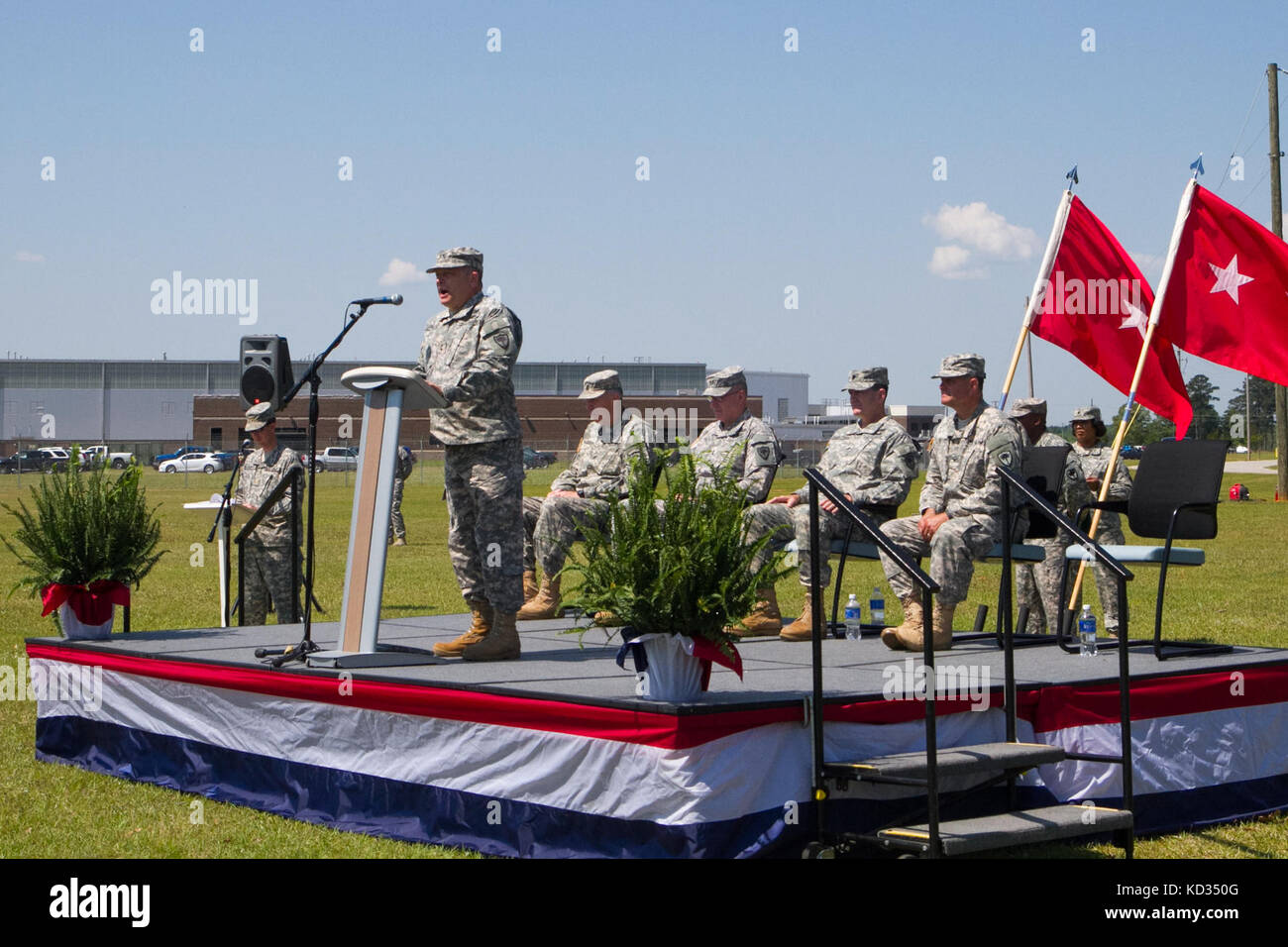 The official party, led by U.S. Army Maj. Gen. Robert E. Livingston, Jr ...