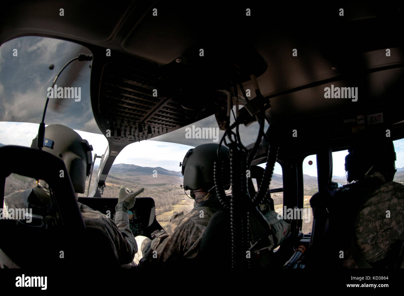 U.S. Army Cpt. Jon Strickland, Warrant Officer Eric Ponder, and Staff