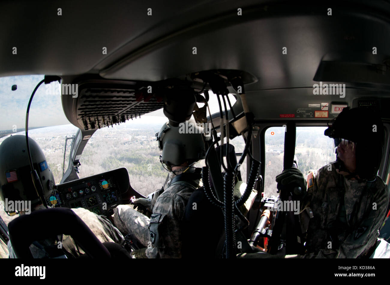 U.S. Army Cpt. Jon Strickland, Warrant Officer Eric Ponder, and Staff