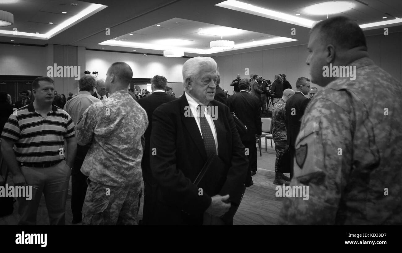 South Carolina National Guard, state Government, University of South Carolina, and South Carolina’s Businesses join forces in cyber-security, and announce the SC Cyber consortium on Feb. 24, 2016, Columbia, South Carolina. The newly created SC Cyber consortium will educate businesses, government agencies, and USC students on cyber-security tools, skills, and procedures, with the ultimate goal to enhance South Carolina’s ability to fight cyber threats at all levels of the local government and industry. SC Cyber aims to develop a series of strategically located, cyber-security, hubs across South Stock Photo