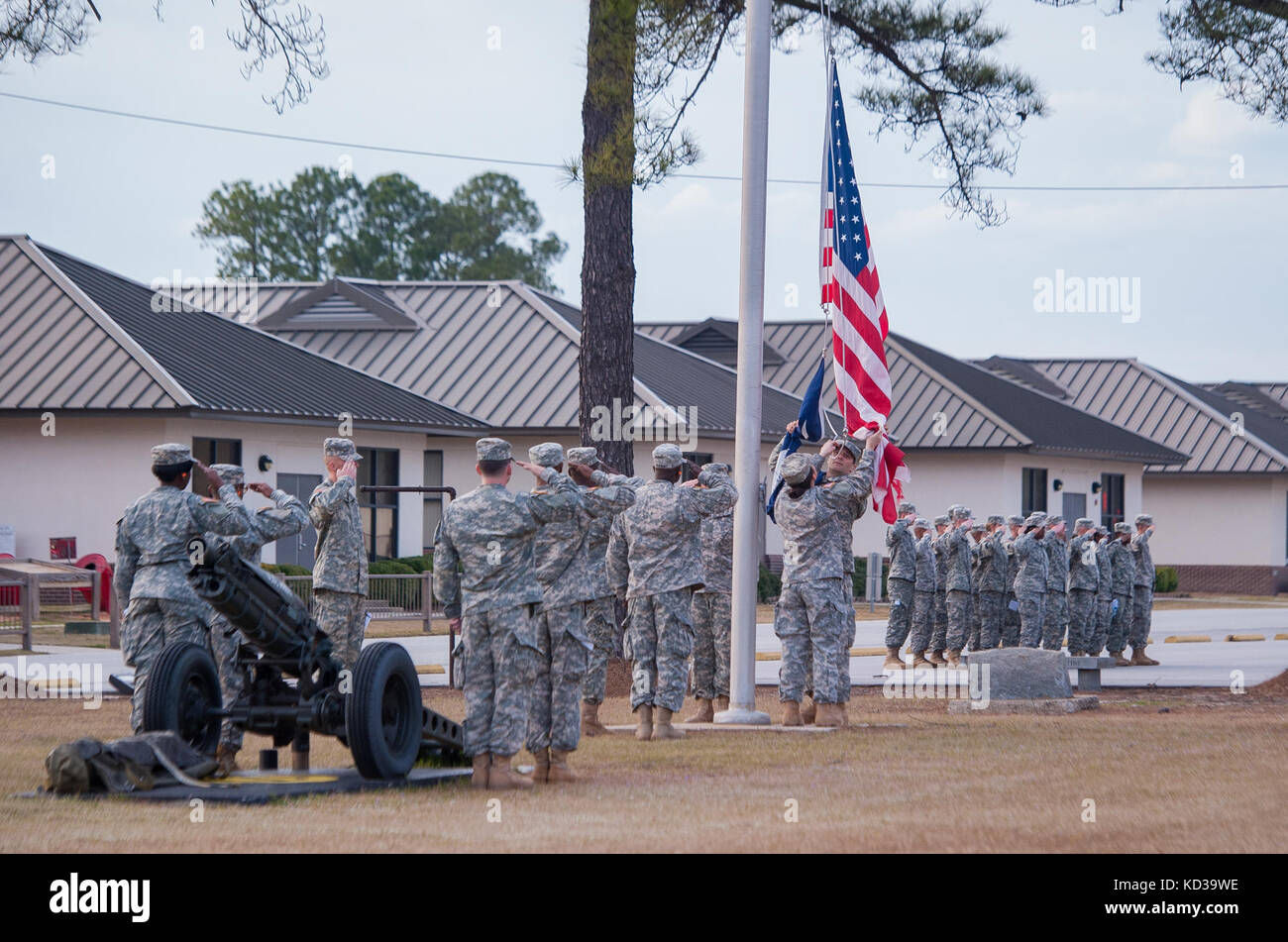 The duty day comes to an end at McCrady Training Center, Eastover, S.C
